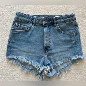 Frayed Jean shorts